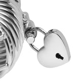 Heart Shaped Nickle Polished Padlock