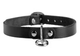 Unisex Leather Choker with O-Ring- ML