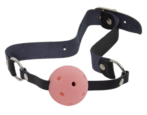 Breathable Ball Gag with Leather Collar