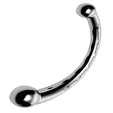 The Chrome Crescent Dual Ended Dildo