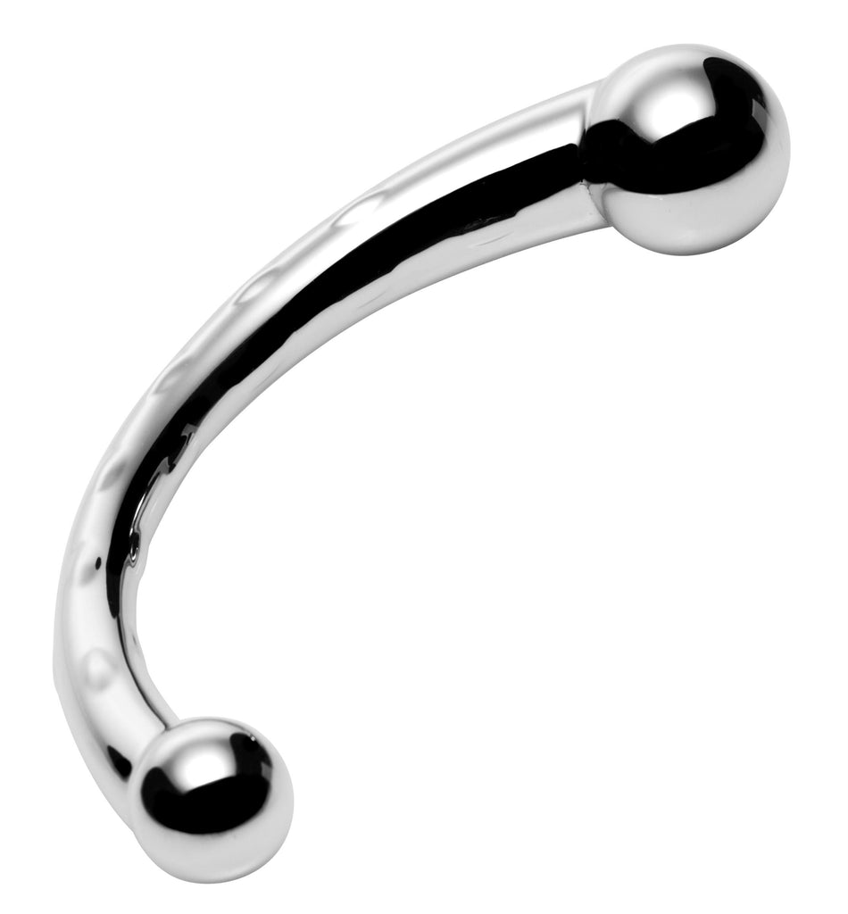 The Chrome Crescent Dual Ended Dildo