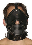 Strict Leather Premium Muzzle with Blindfold and Gags