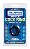 TitanMen Stretch-to-Fit Cock Ring- Black