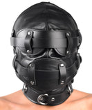 Total Lockdown Leather Hood - MediumLarge