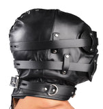 Total Lockdown Leather Hood - MediumLarge