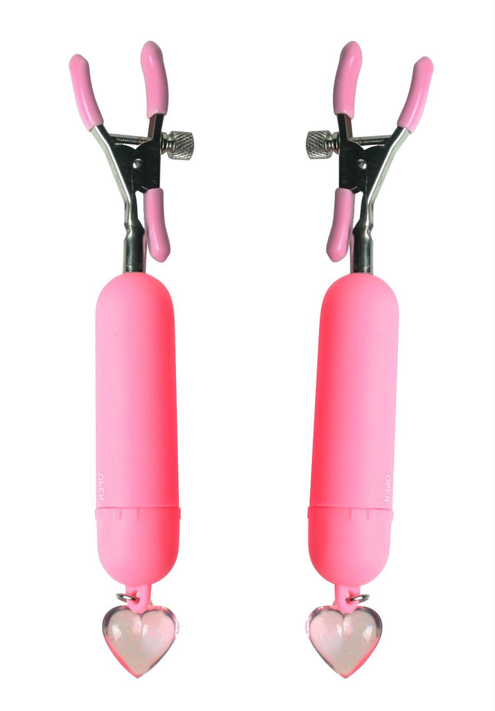 Pink Crush Vibrating Nipple Clamps