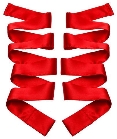 Scarlet Red Satin Sash Set