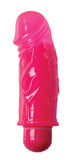 Pink Vibrating 6.75 inch Jelly Dong