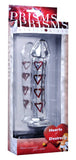 Hearts of Desire Textured Glass Dildo