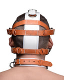 White and Tan Hospital Style Leather Muzzle