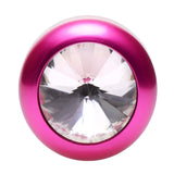 Solitaire Gem Accented Aluminum Anal Plug