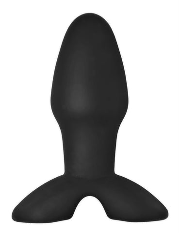 Wide Base Black Silicone Anal Plug