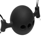 Hinder Breathable Silicone Ball Gag with Nipple Clamps