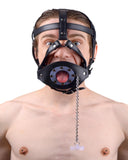 Plug It Up Leather Head Harness with Mouth Gag