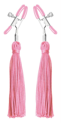 Tickle Me Pink Nipple Clamp Tassels