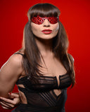 Crimson Tied Full Blackout Embossed Blindfold