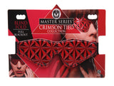 Crimson Tied Full Blackout Embossed Blindfold