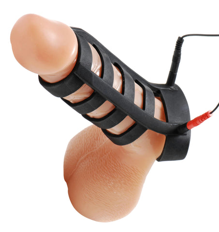 Power Cage Silicone E-Stim Cock and Ball Sheath