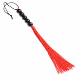 Crimson Tied Afterglow Rubber Flogger with Beaded Handle