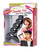 Double Fun Cock Ring with Double Penetration Vibe