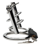 Stainless Steel Urethral Spreader CBT Chastity Cage