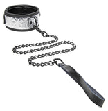 Platinum Bound Chained Collar with Leash