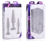 Dosha 3 Piece Glass Anal Plug Kit