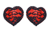 Lacey Red Heart Pasties