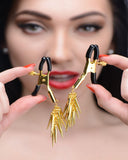 Lure Adjustable Nipple Clamps with Gold Spikes