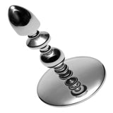 Mounted Stainless Steel Ridged Dildo