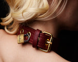 Strict Leather Luxury Burgundy Locking Collar