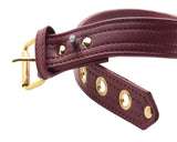 Strict Leather Luxury Burgundy Locking Collar