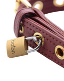 Strict Leather Luxury Burgundy Locking Collar