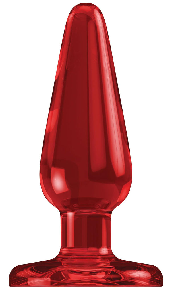 Bottom Line Model 1 Red Acrylic 6 Inch Butt Plug