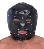 Muzzled Universal BDSM Hood with Removable Muzzle