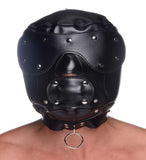 Muzzled Universal BDSM Hood with Removable Muzzle