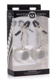 Spheres Adjustable Nipple Clamps with Weighted Clear Orbs