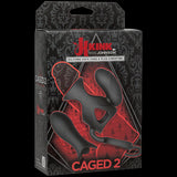 Kink Vibrating Silicone Cock Cage with Ball Strap and Dual Bullets