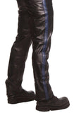 Police Leather Pants with Blue Stripe- 30 Inch Waist