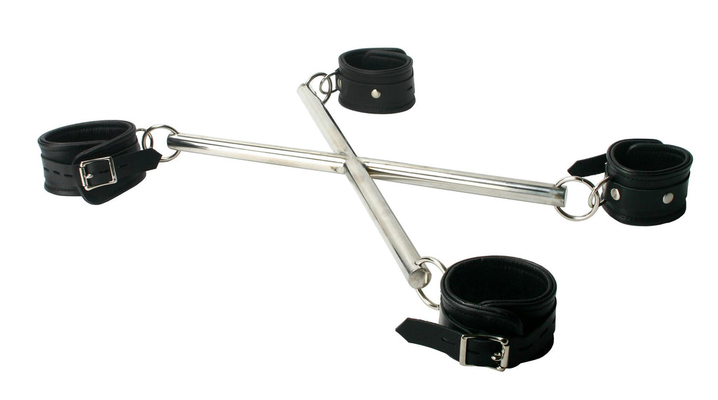 Strict Leather X-Hog Tie Spreader Bar with Restraints