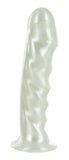 Echo Silicone Vibrating Dildo - White