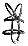 Strict Leather Body Harness with Cock Ring - Medium Large