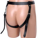 Strict Leather Strap-On with Vibrating Bullet Slot- Small