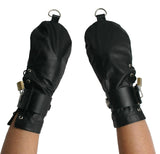 Strict Leather Bondage Mittens