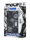 Tom of Finland Silicone Cock Ring with 3 Weighted Balls