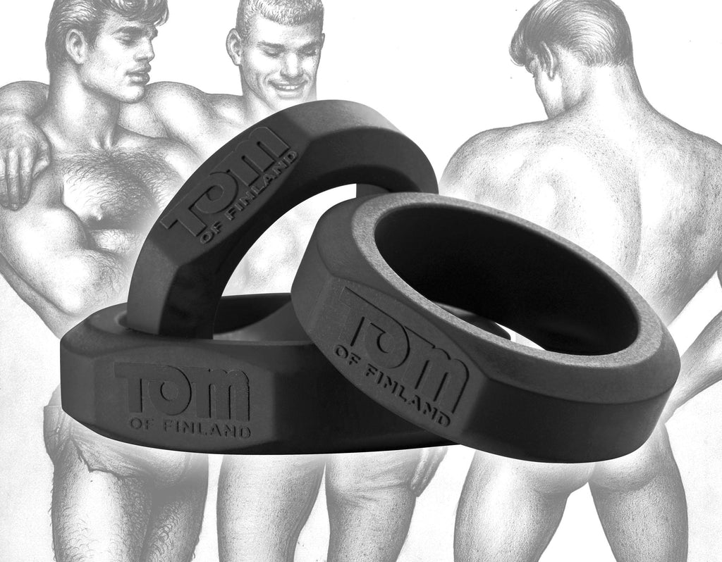 Tom of Finland 3 Piece Silicone Cock Ring Set